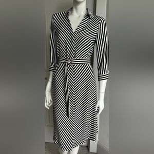 Black and White Striped Dress